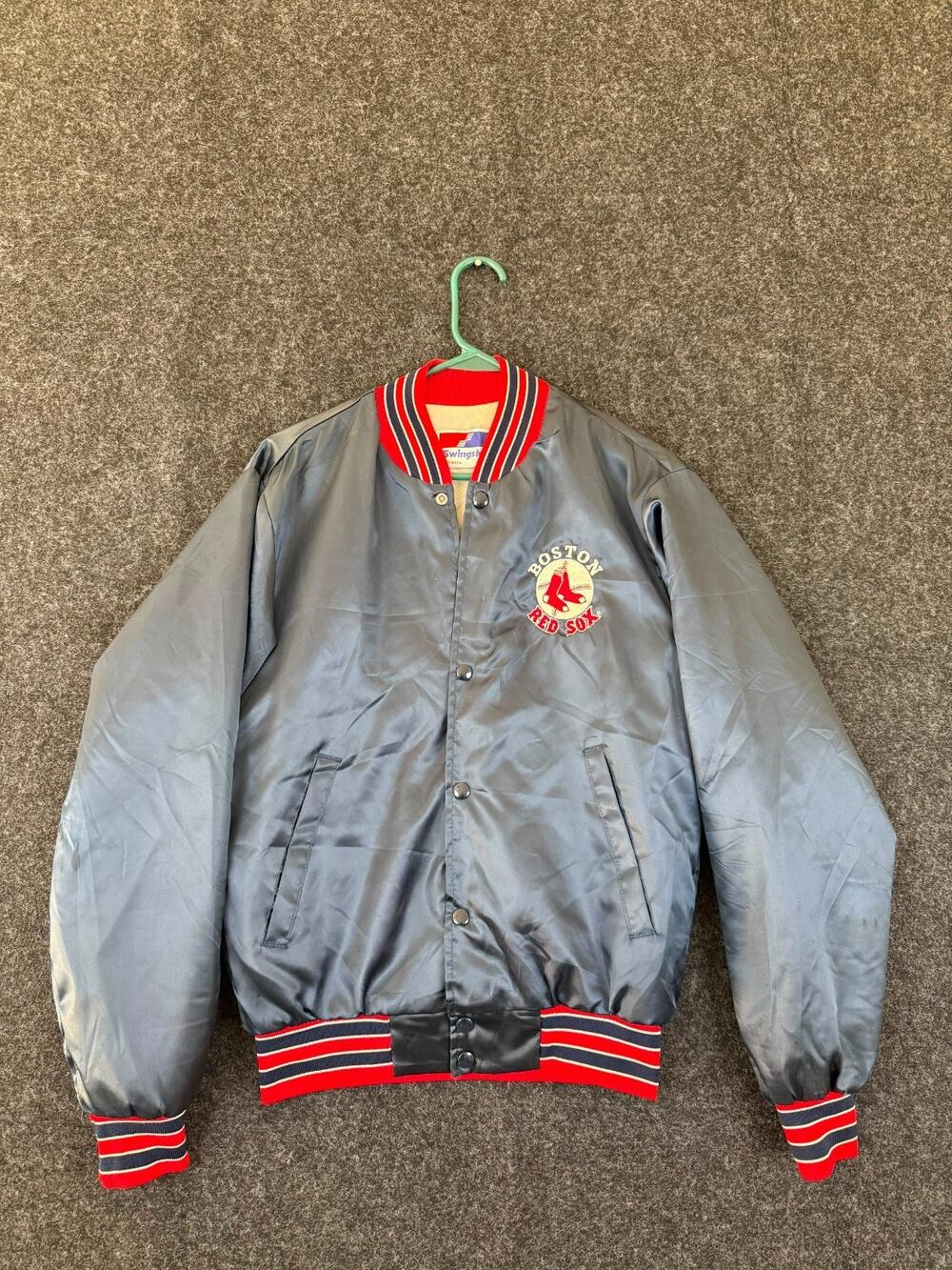 Vintage Swingster Boston Red Sox Satin Bomber Jacket Made USA Men's S MLB